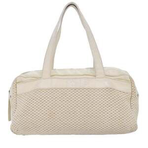 Chanel Canvas Leather Handbag Beige